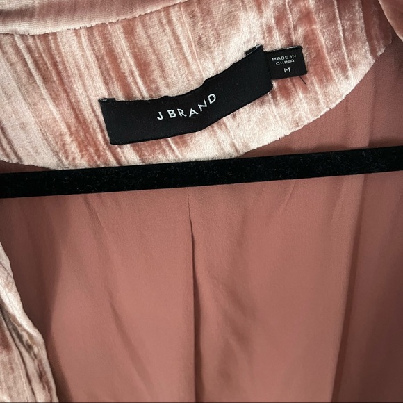 J BRAND Regan Crinkled-Velvet Jacket - M - Picture 6 of 7